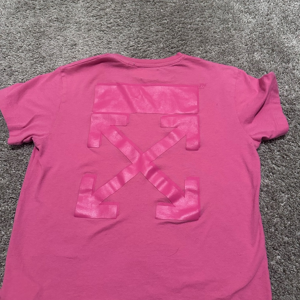 Kids pink Off White t-shirt